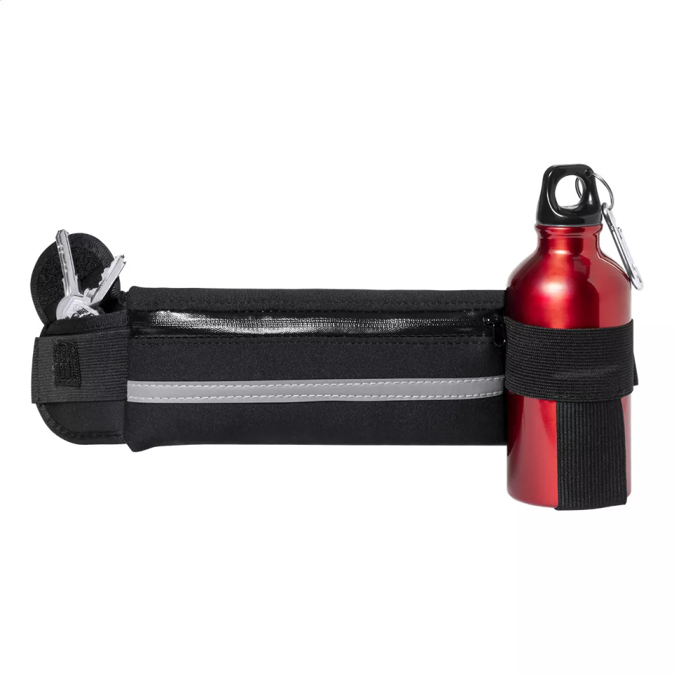 Warathon noir  sac banane réfléchissant 