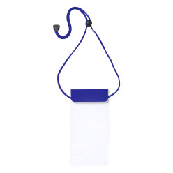 Splash blue transparent waterproof mobile case 