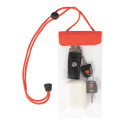 Splash red transparent waterproof mobile case 