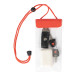 Splash red transparent waterproof mobile case 
