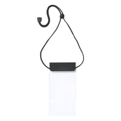 Splash zwart transparant waterdichte mobiele telefoon hoes 