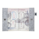 CreaFelt Pass blanc gris housse pour passeport personnalisable RPET 