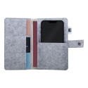 CreaFelt Journey blanc gris porte-documents de voyage RPET personnalisable 