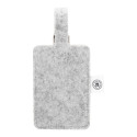 CreaFelt Tag white grey custom RPET luggage tag 