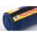 Reporta bleu foncé  couverture polaire RPET, personnalisable 