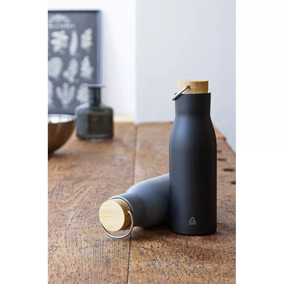 Ressobo black  insulated bottle 