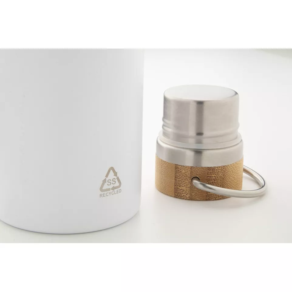 Ressobo white  insulated bottle 