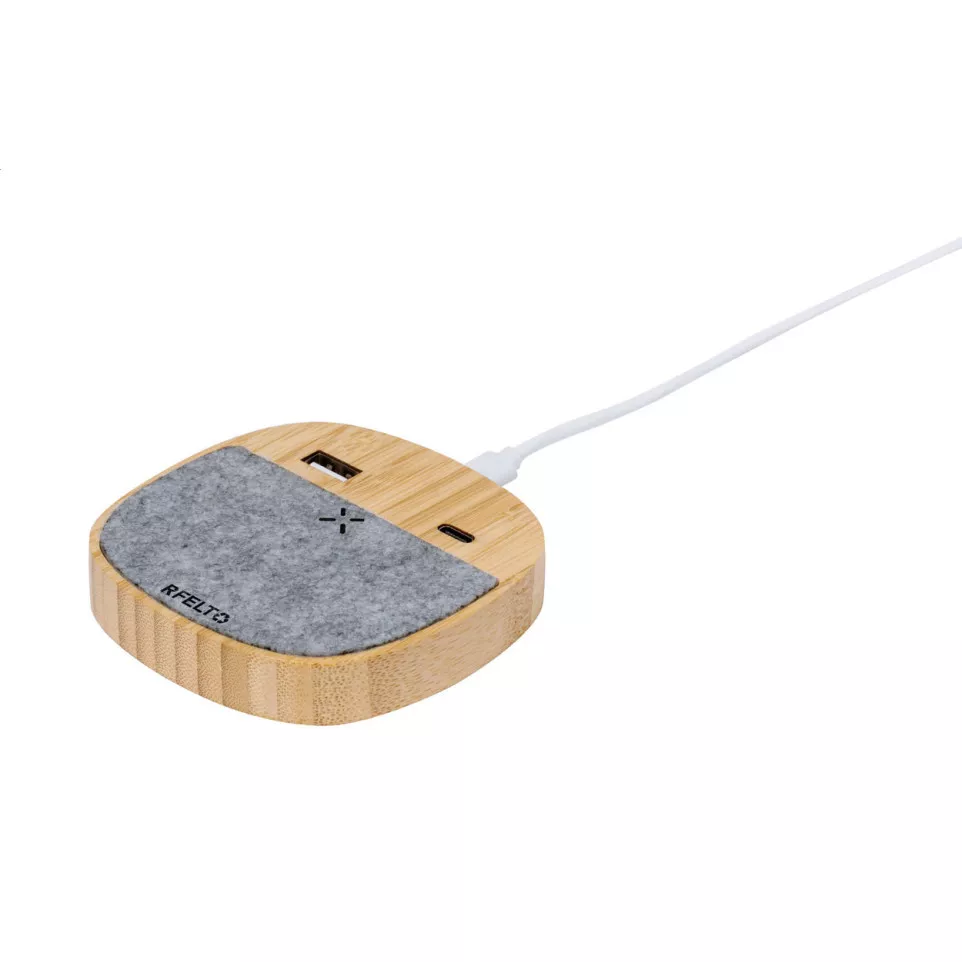 Mekens donker grijs  draadloze oplader 