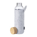 Tokol donker grijs  glazen fles 