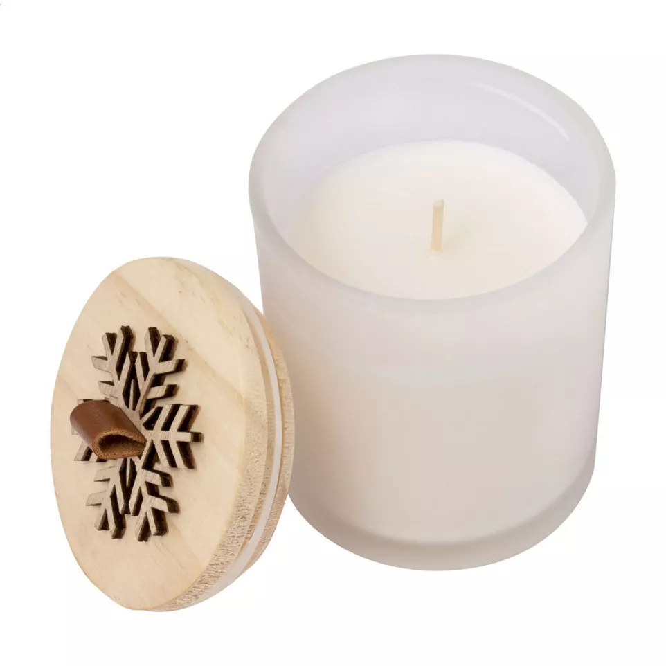 Flandle blanc  bougie Noël 