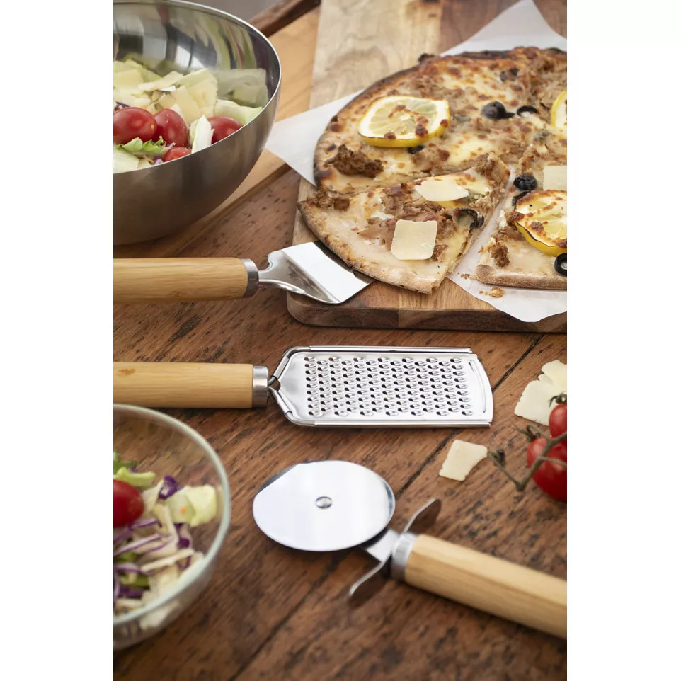 Bigaboo natural  pizza serving set 