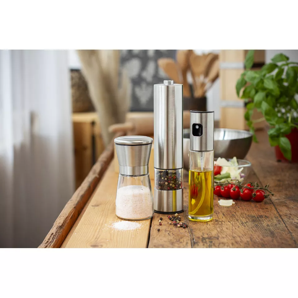 Malabar silver  salt and pepper mill 