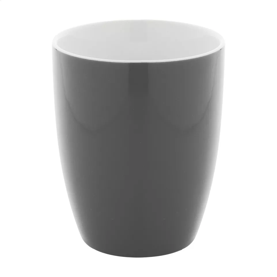 Gaia gris foncé blanc mug  