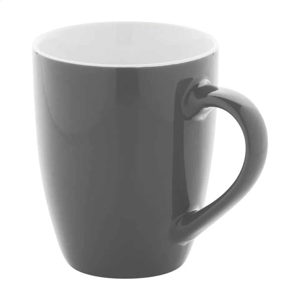 Gaia gris foncé blanc mug  