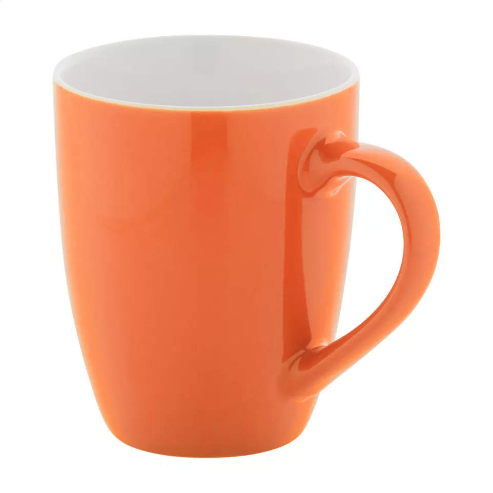 Gaia orange white mug 