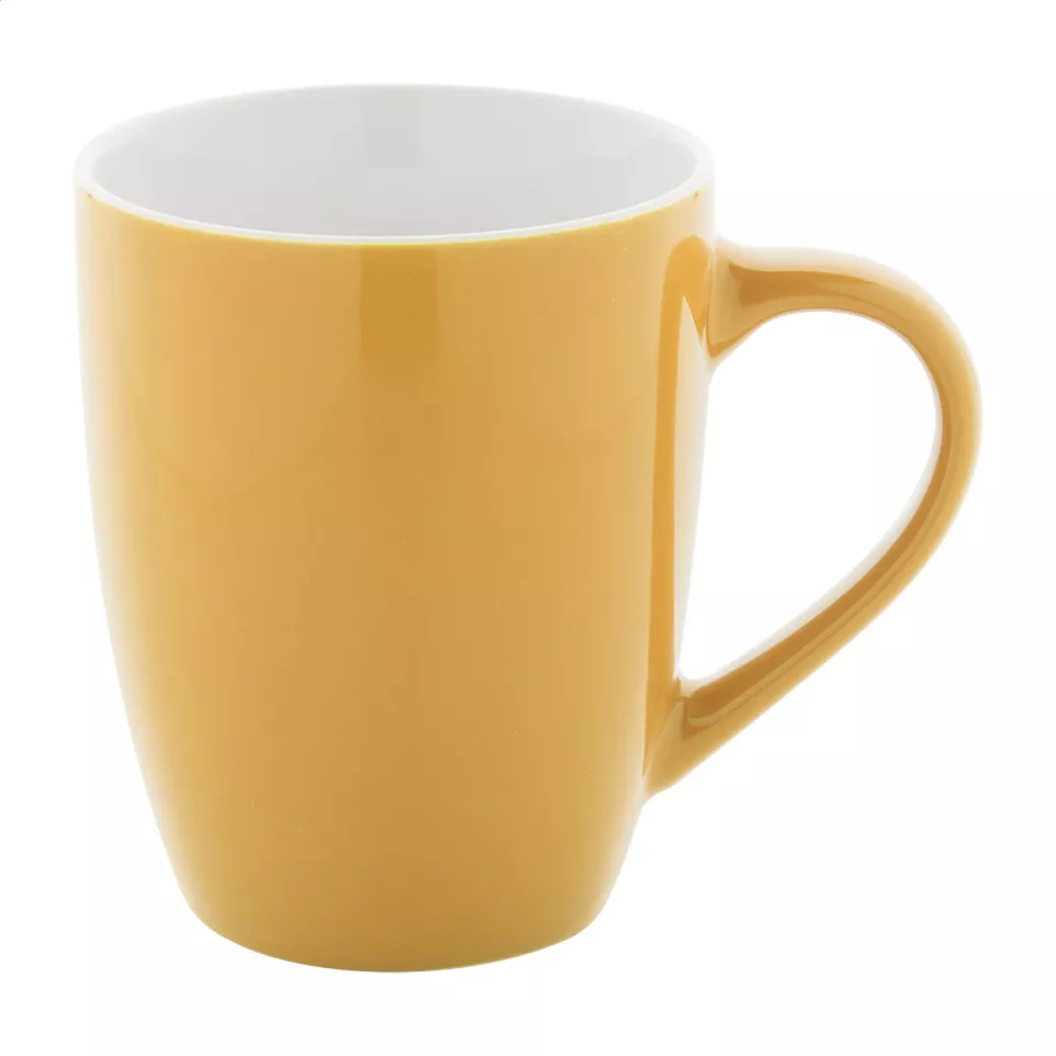 Gaia yellow white mug 