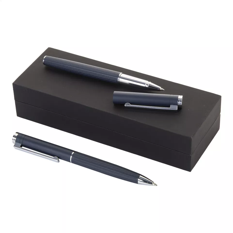 Stripo bleu foncé  set de stylos 