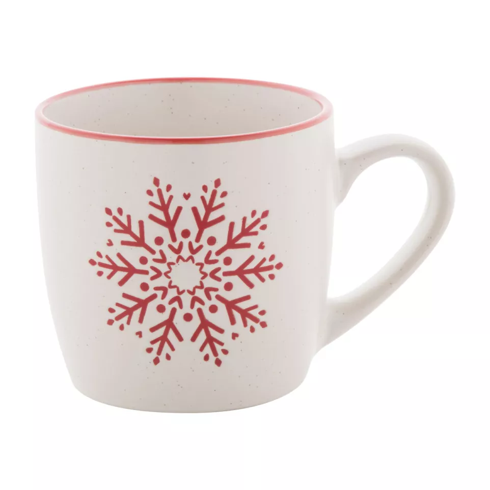 Snoflinga rood  Kerst mok 