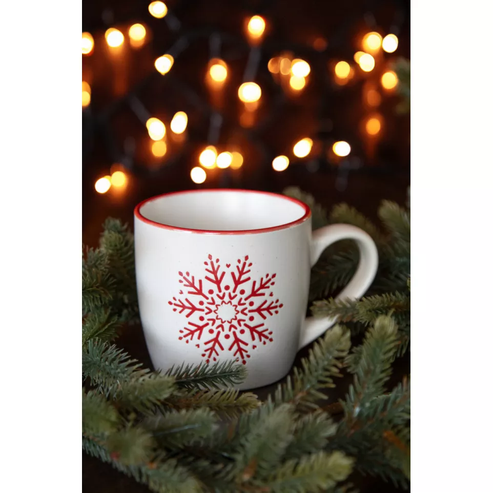 Snoflinga red  Christmas mug 