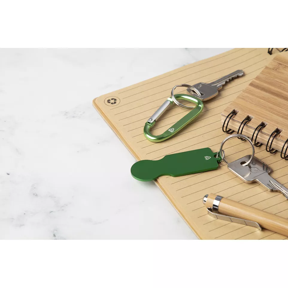 Ralubiner groen  sleutelhanger 