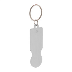 RaluCart silver  trolley coin keyring 