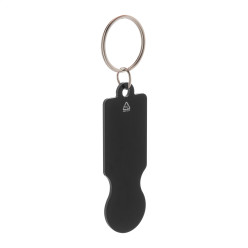 RaluCart black  trolley coin keyring 