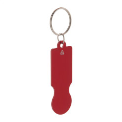 RaluCart rood  winkelwagenmunt sleutelhanger 
