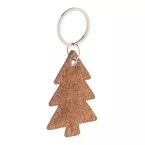 Korkki natuurlijk  Kerst sleutelhanger 