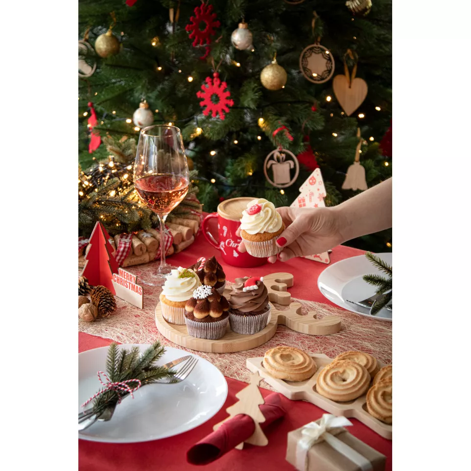 Kongle naturelle  assiette apéro Noël 