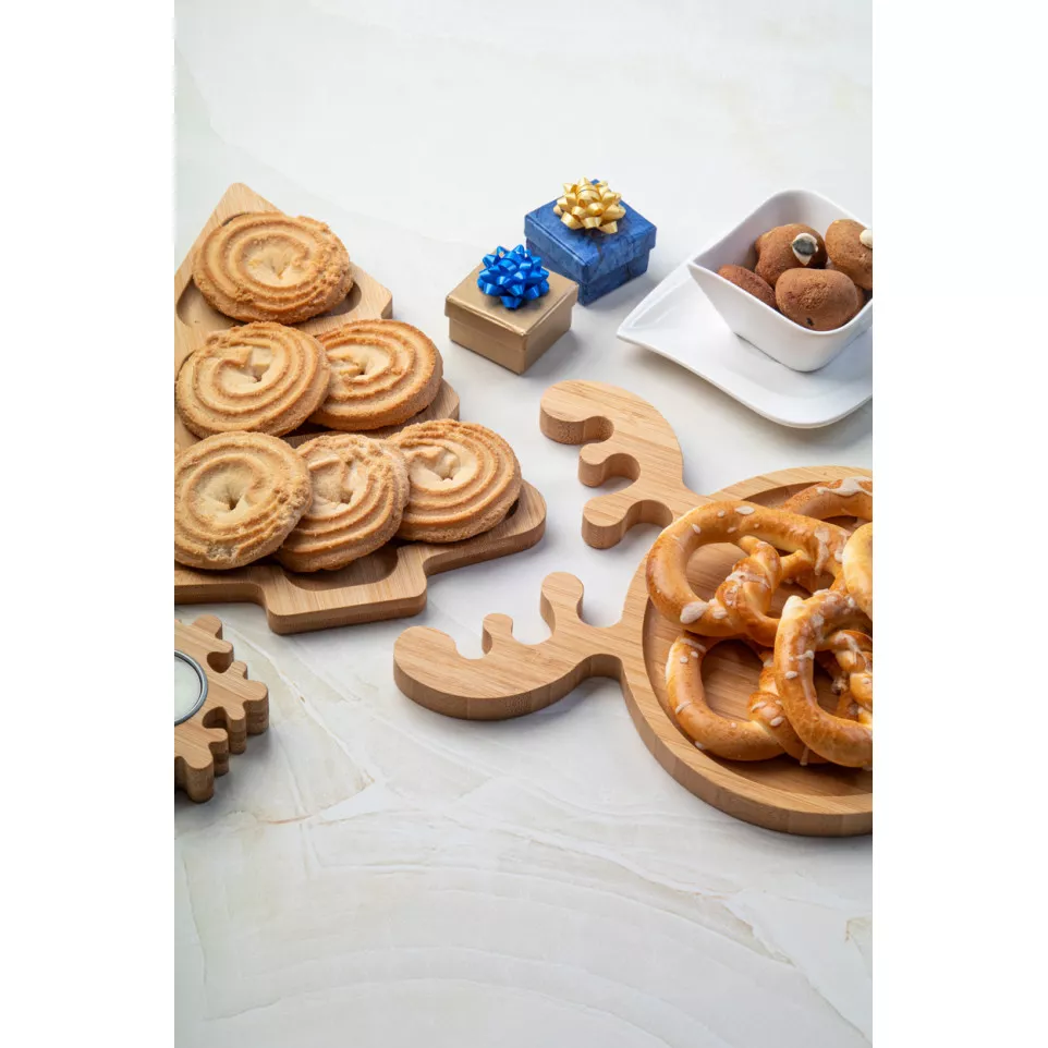 Kongle natural  Christmas snack plate 