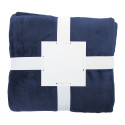 Vantaa bleu foncé  couverture en flanelle RPET 