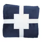 Vantaa bleu foncé  couverture en flanelle RPET 