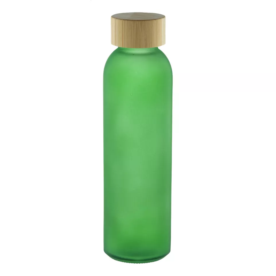 Cloody green  glass bottle 