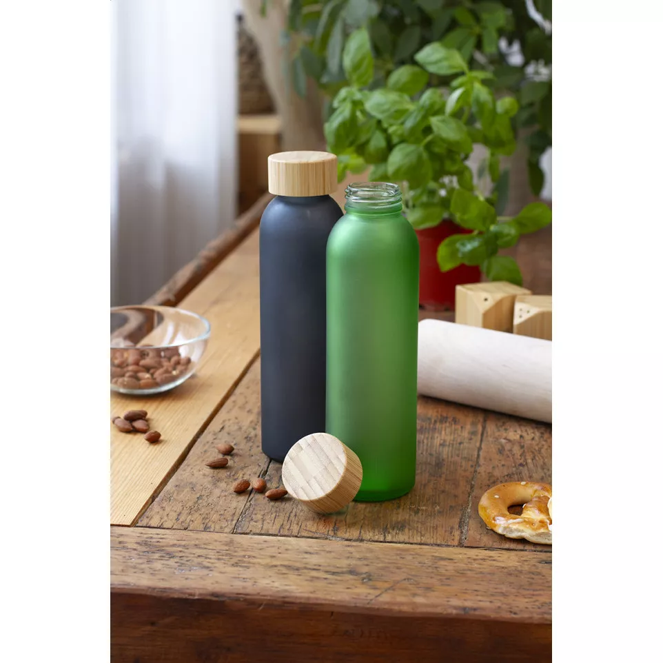 Cloody blue  glass bottle 