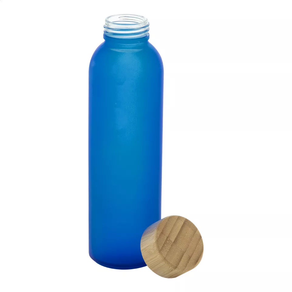 Cloody blauw  glazen fles 
