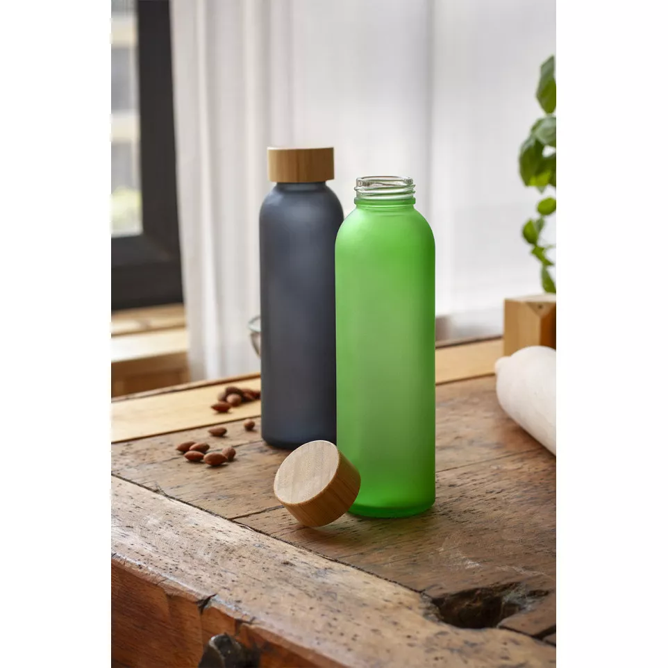 Cloody blue  glass bottle 