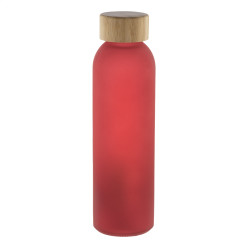 Cloody red  glass bottle 