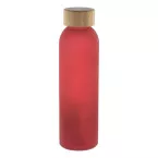 Cloody red  glass bottle 