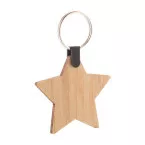 Fjerny natuurlijk  Kerst sleutelhanger, ster 