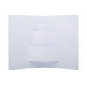 Dimensions blanc  Carte de Noël 3D, cadeaux de Noël 