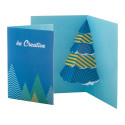 Dimensions blanc  Carte de Noël 3D, sapin de Noël 