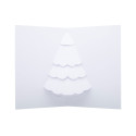 Dimensions white  3D Christmas card, Christmas tree 
