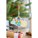 CreaJul Wood silver  custom Christmas tree ornament 