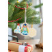 CreaJul Wood silver  custom Christmas tree ornament 