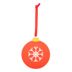 Skaland rood  Kerstboomversiering, sneeuwvlok 