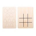 TixTax natural  Christmas tic-tac-toe, ornament & bell 