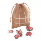 Juxo naturelle  Jeu de morpions de Noël, boules de Noël et cadeau de Noël 