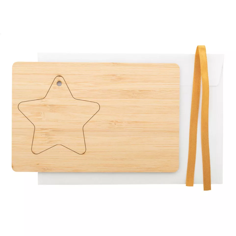 BooCard natural  Christmas card, star 
