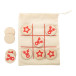 OXO Xmas natural  tic-tac-toe, reindeer & star 