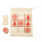 OXO Xmas natural  tic-tac-toe, snowflake & Christmas tree 